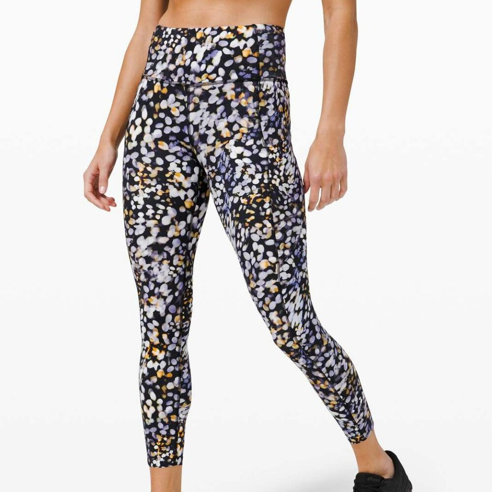 Lululemon Fast & Free Tight II 25” Size 4 Metropolis Glow Non-Reflective Nulux